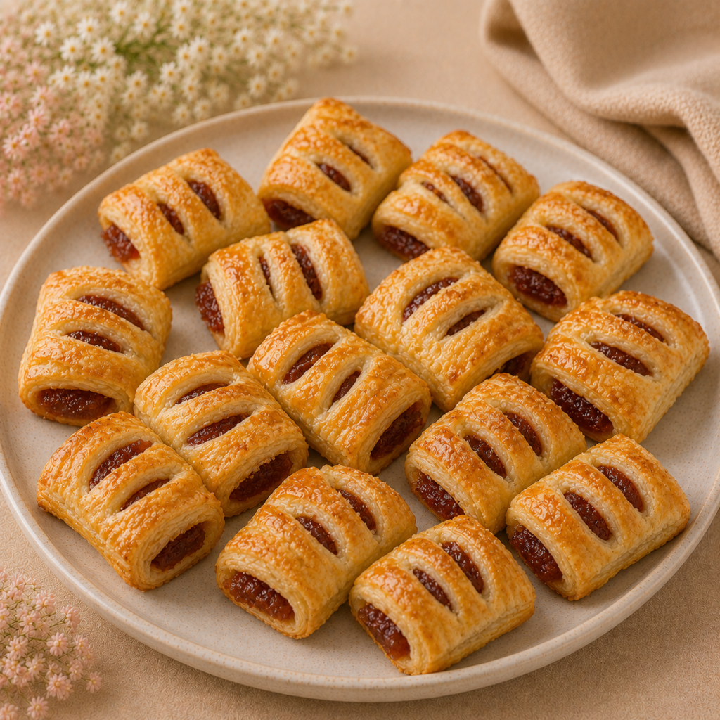 Pasabocas de hojaldre con bocadillo